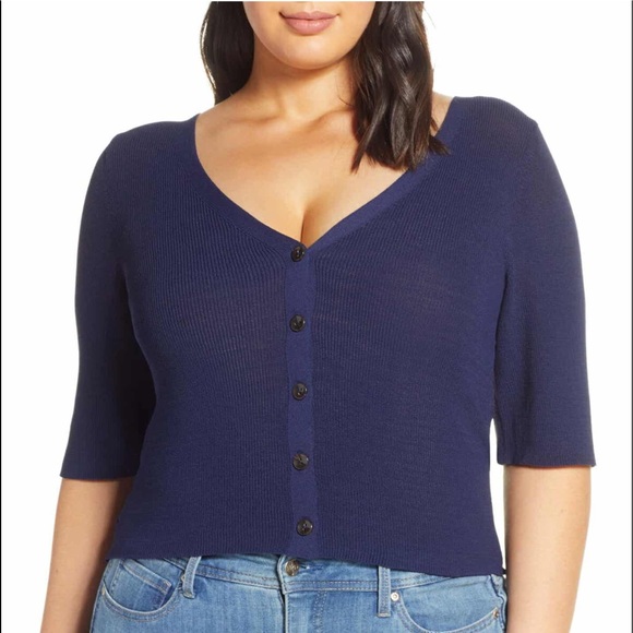Leith Buttoning Sweater Top - Picture 1 of 2